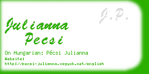 julianna pecsi business card